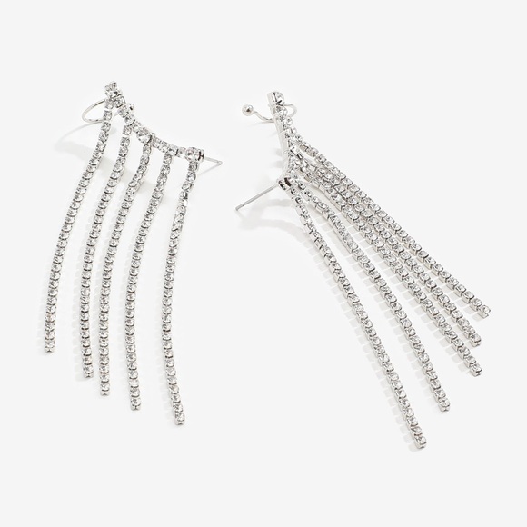 Dangle Rhinestone Ear Cuffs - Picture 2 of 5